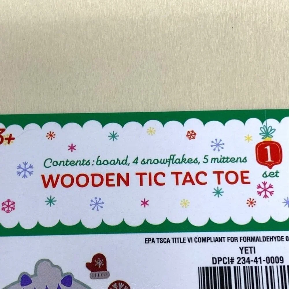 Target Wood Tic Tac Toe Yeti Bullseye's Playground™ Kids Gift Road Trip Activity